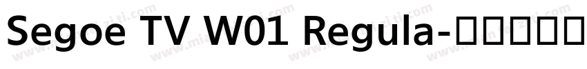 Segoe TV W01 Regula字体转换